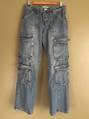 Women's Light Blue Cargo Boyfriend Jeans size 5/27